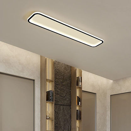 Minimalist Black Frame Rectangular Flush Mount Ceiling Light NoirLine