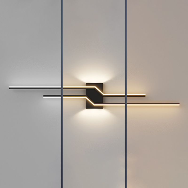 Three Colour Change Dimmable Minimalist Linear Metal Vanity Wall Light