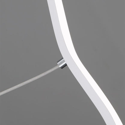 Modern Black And White Linear Wave Pendant Light