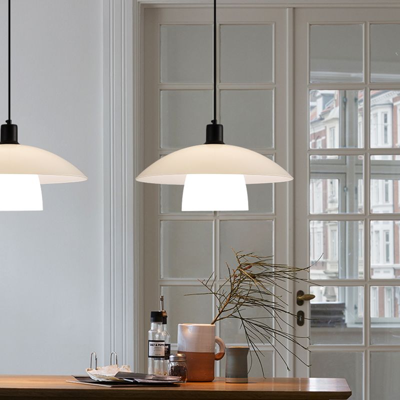 White Pendant Dimmable Light For Dining Room