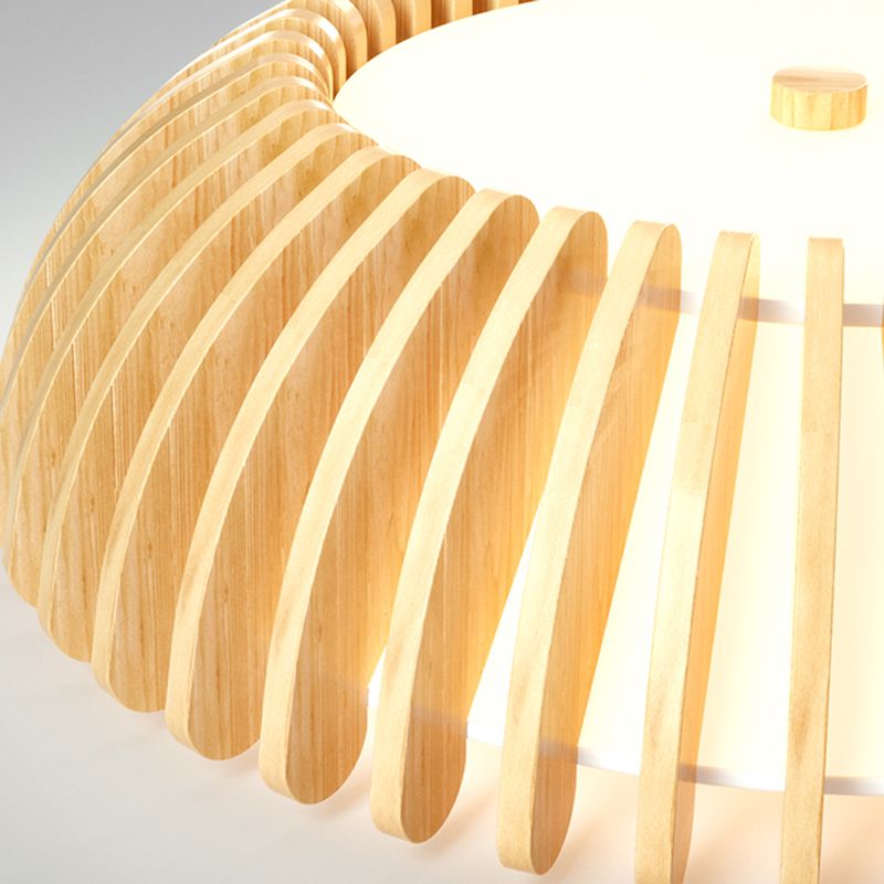 Round LED Ceiling Light in Aurora Wood and Acrylic