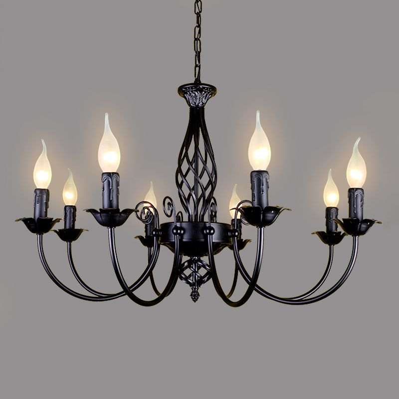 Pendant Light in Retro Candle Style for Dining Ambience