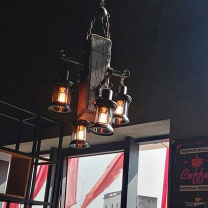 Pendant Light For Cozy Ambience Wooden Industrial Lantern