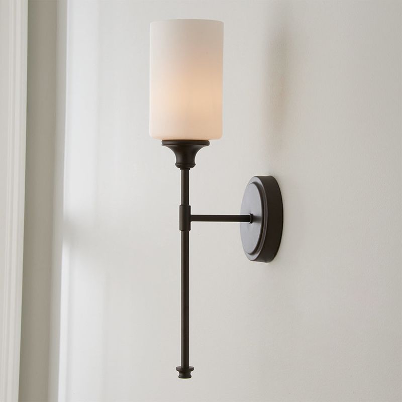 Glass And Black Silver Nordic Vanity Wall Light