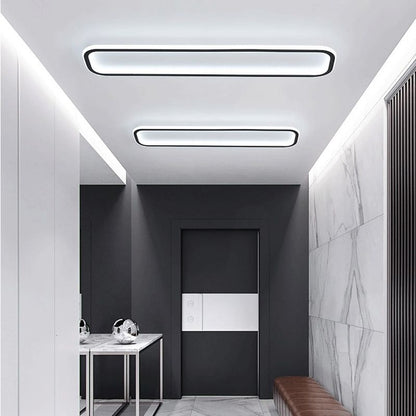 Minimalist Black Frame Rectangular Flush Mount Ceiling Light NoirLine