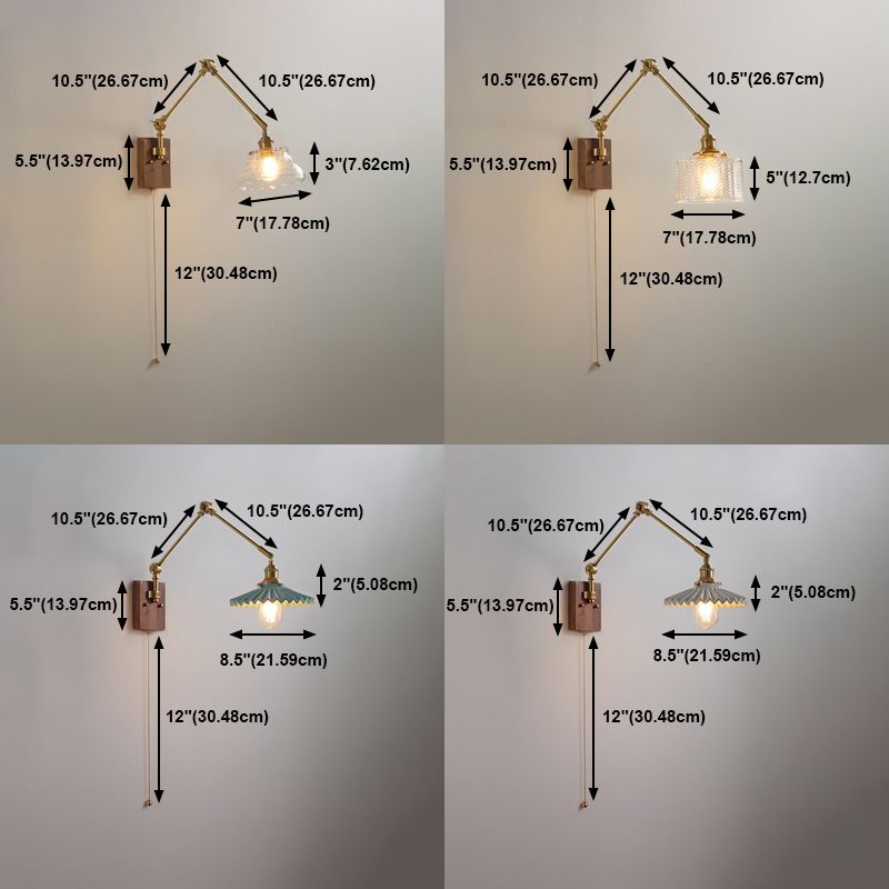 Modern Metal Adjustable Folding Wall Lamp LumaFold