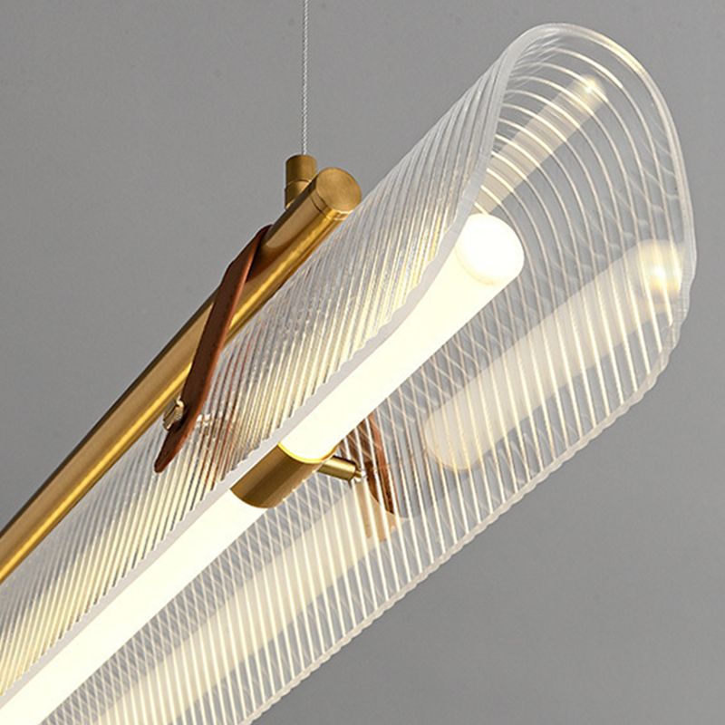 Gold And Black Linear Pendant Light For Ambience
