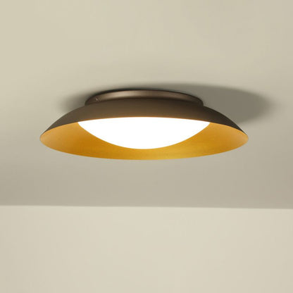 Flush Mount Round Brass Aurora Ceiling Light