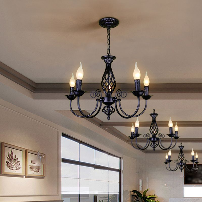 Pendant Light in Retro Candle Style for Dining Ambience