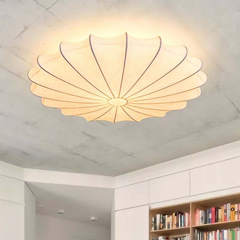 Ceiling Light With Etched Finish Inspired Seashell