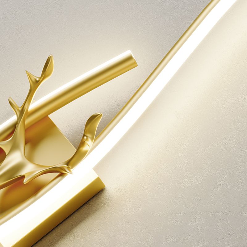 Black Gold Modern Dimmable LED Metal Linear Wall Light