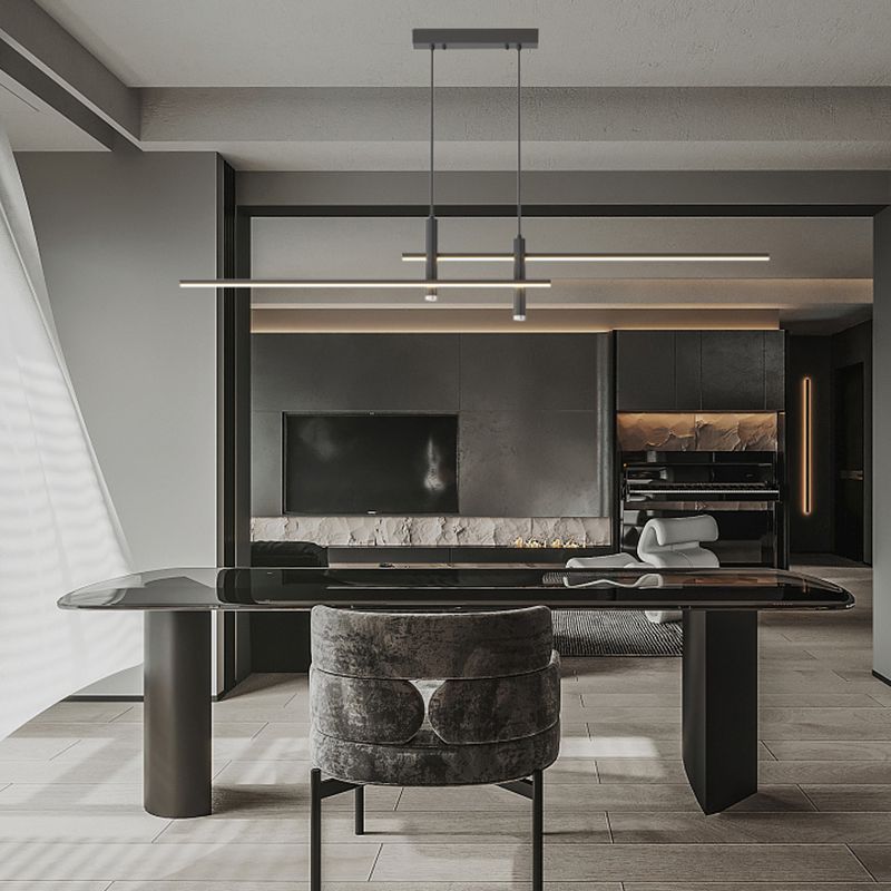 Focused Dining Illumination Modern Linear Pendant Light
