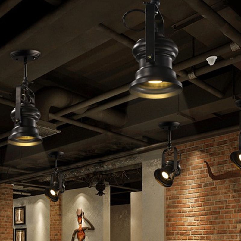 Semi Flush Mount Rotating Industrial Ceiling Light