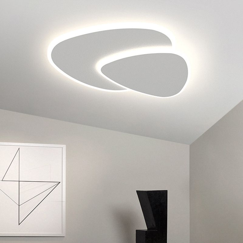 Flush Mount Ceiling Light Oval Double Layer Geometric