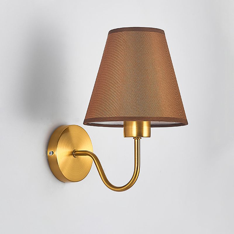 Galvanised Metal Frame Nordic Fabric Vanity Wall Lamp