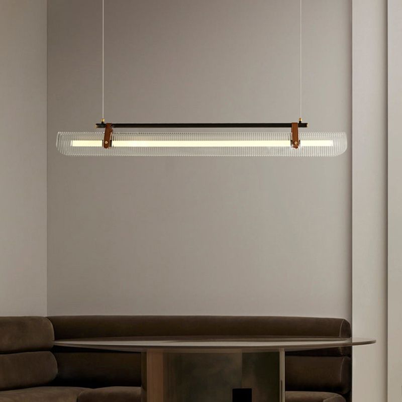 Gold And Black Linear Pendant Light For Ambience