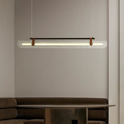 Gold And Black Linear Pendant Light For Ambience