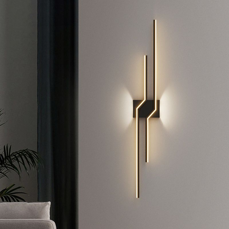Three Colour Change Dimmable Minimalist Linear Metal Vanity Wall Light