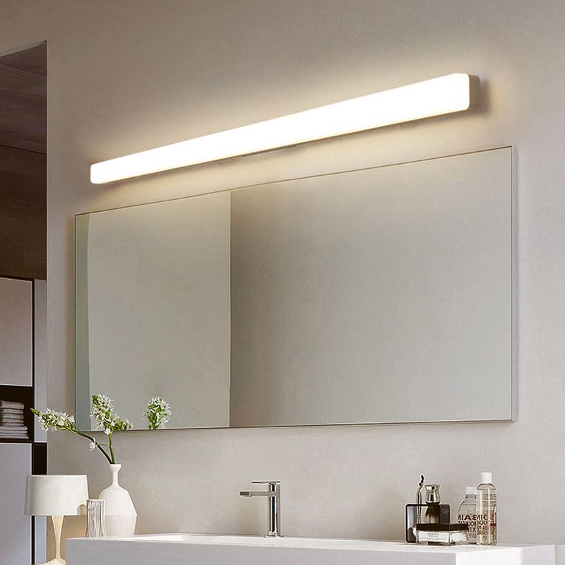 White Premium Vanity Wall Light With Mirror Front Bar