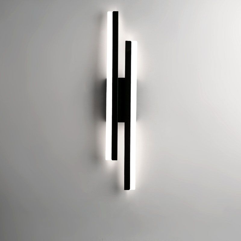 Minimalist Indoor Lamp Two Tone Geometric Wall Light