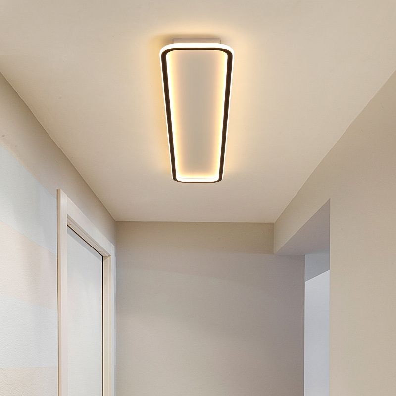 Minimalist Black Frame Rectangular Flush Mount Ceiling Light NoirLine