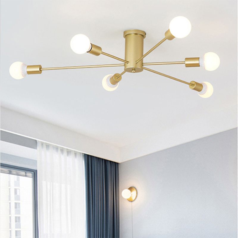Modern Globe Flush Mount Ceiling Light Luna Bubble