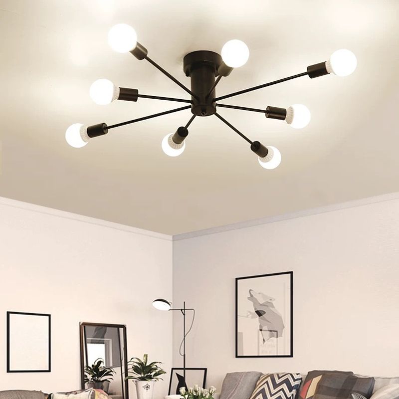 Modern Globe Flush Mount Ceiling Light Luna Bubble