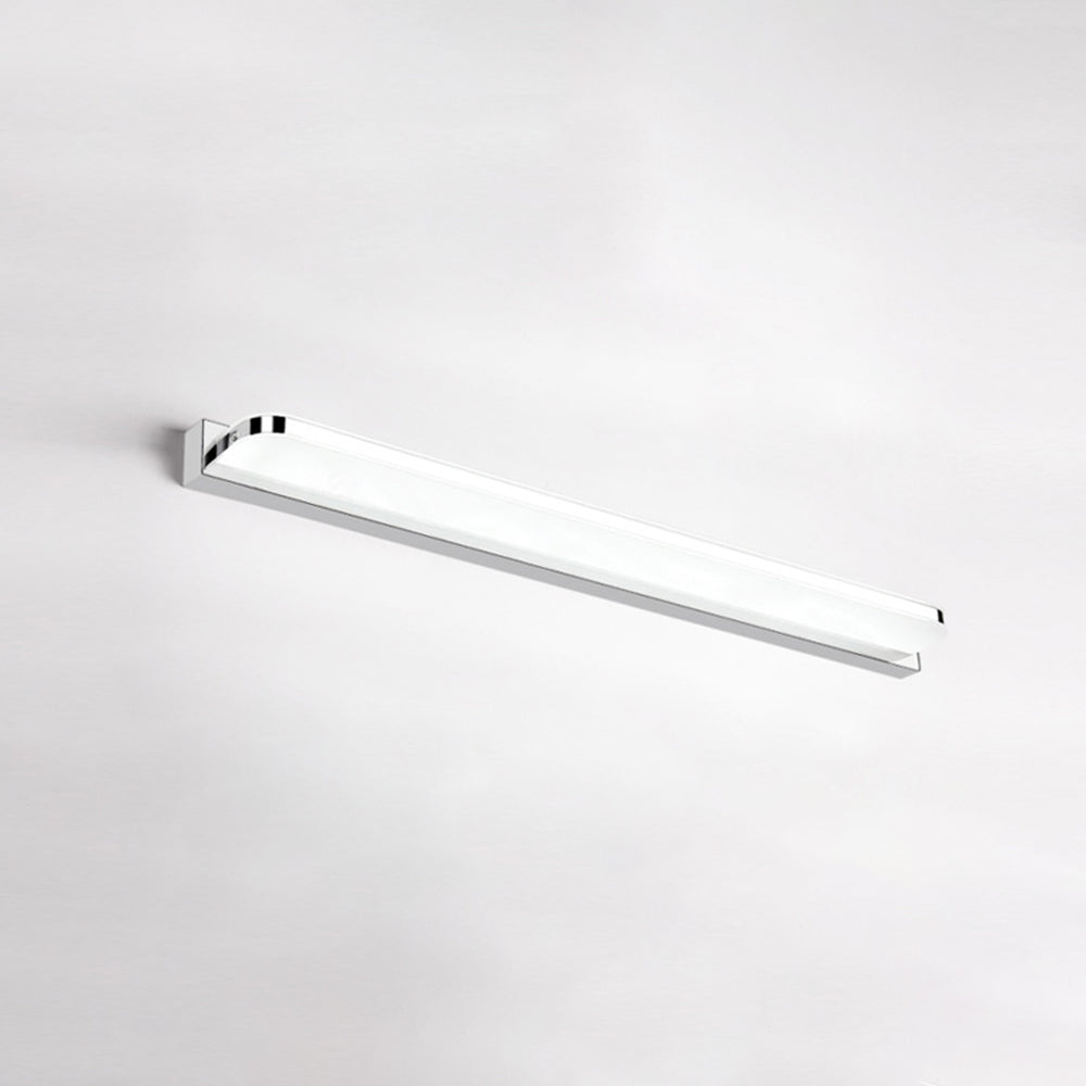 Modern Rectangular Bathroom Wall Light With Mirror Finish