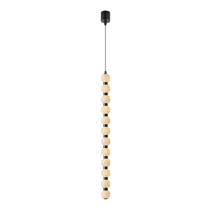 Warm Glow Alabaster Lyra Pendant Light For Stairs