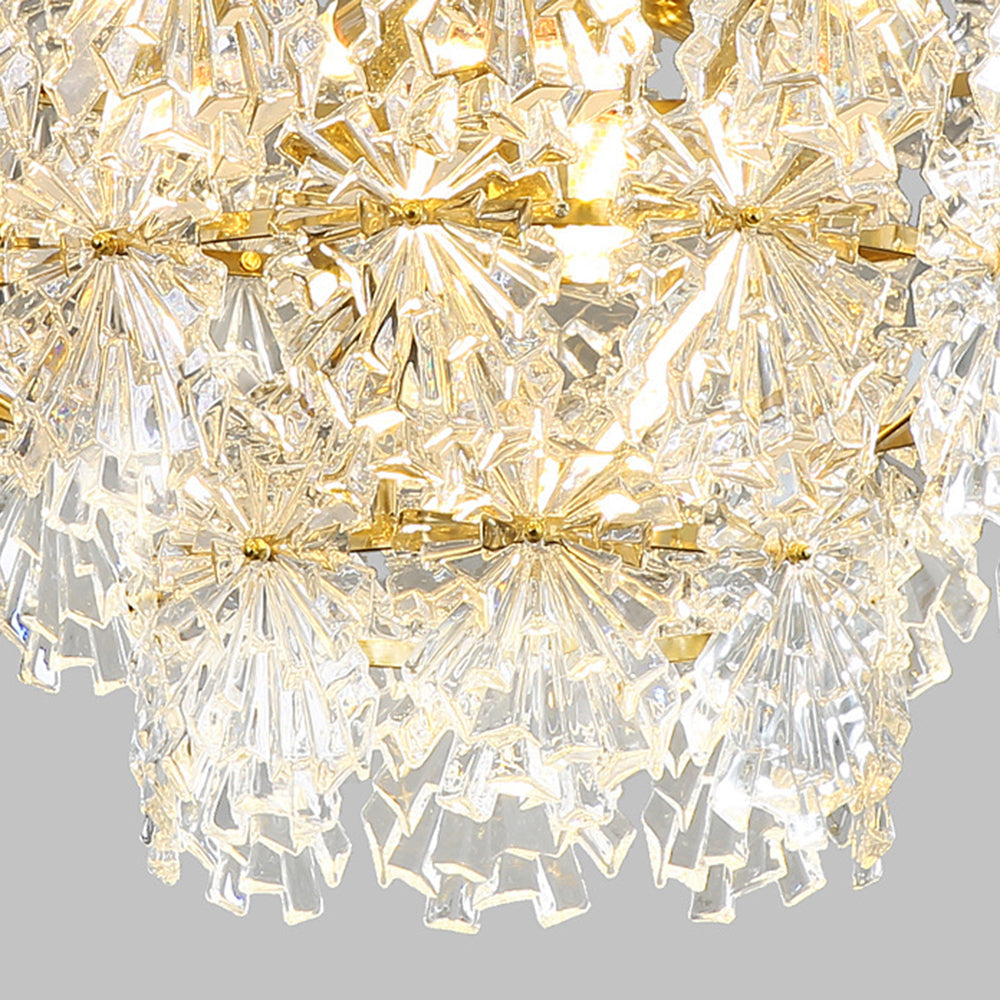 Modern Style Three Rings Gold Pendant Light