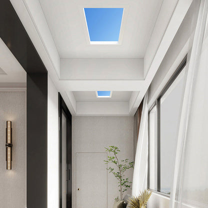 Remote Control Metal Flush Mount Ceiling Light Black
