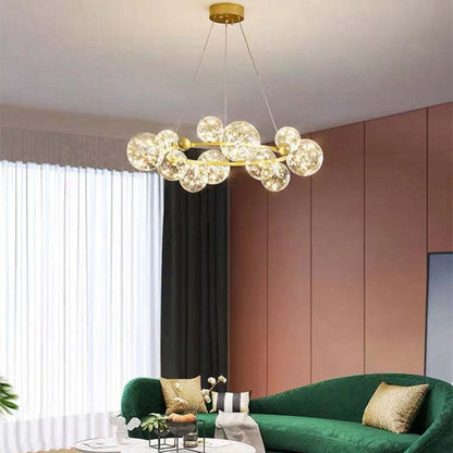 Warm Glow Glass Art Deco Pendant Light