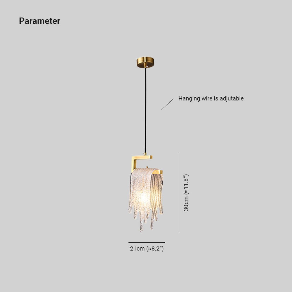 Crystal Accents Gold Jelly Pendant Light