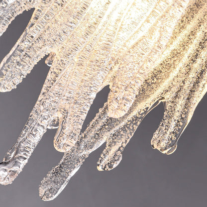 Crystal Accents Gold Jelly Pendant Light