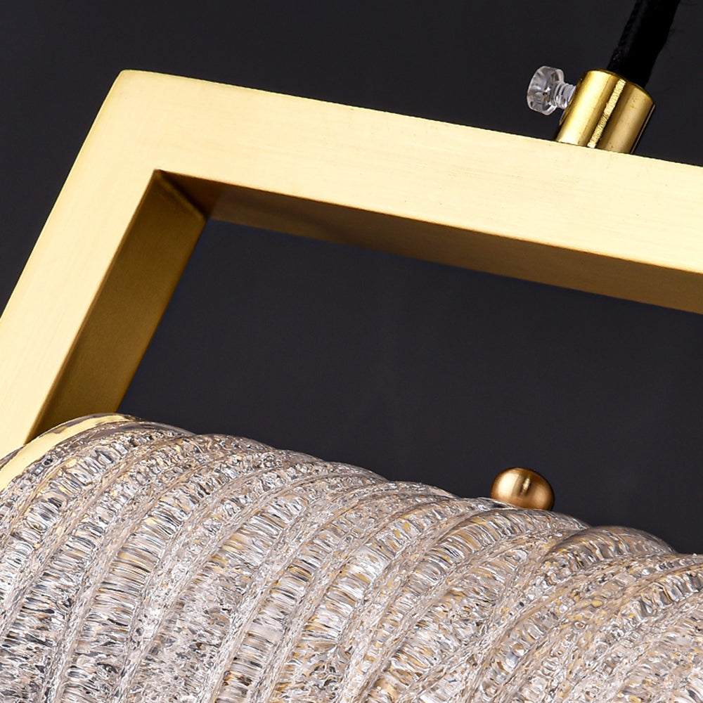 Crystal Accents Gold Jelly Pendant Light