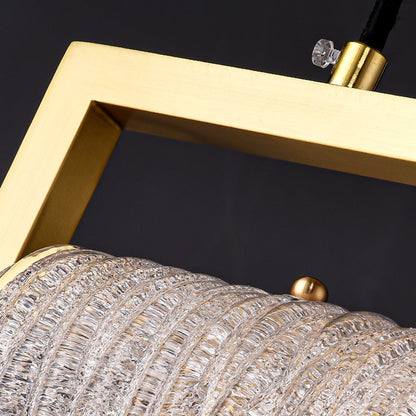 Crystal Accents Gold Jelly Pendant Light