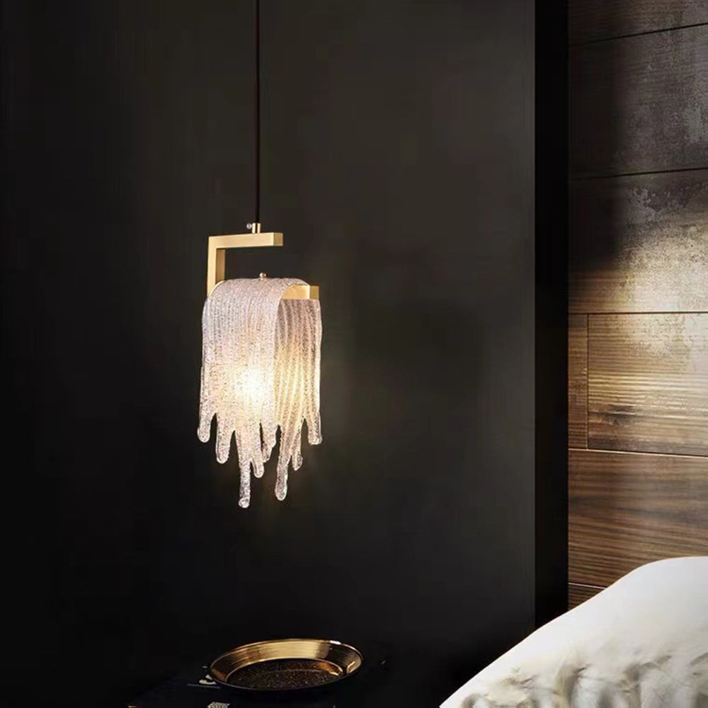 Crystal Accents Gold Jelly Pendant Light