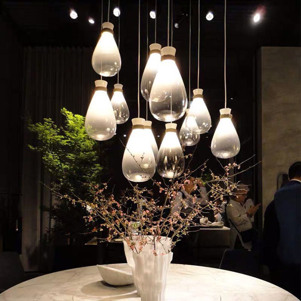 Elegant Ambiance Minimalist Teardrop Glass Pendant Light