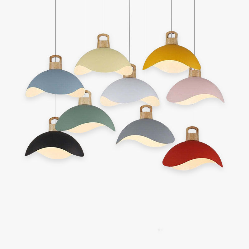 Ambient Glow Premium Metal And Wood Pendant Light