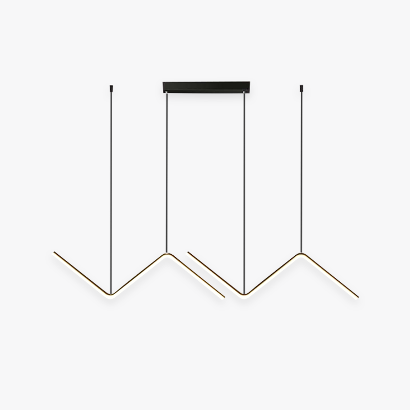 Black And Gold Elegant Double Pendant Light