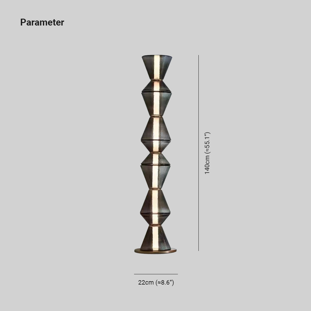 Design Nordique Verre Noir Lampe Pendante et Lampadaire LED