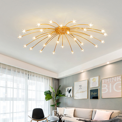 Flush Mount Ceiling Light Aurora Starry Art Deco