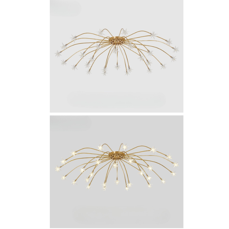 Flush Mount Ceiling Light Aurora Starry Art Deco