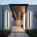 Outdoor Wall Light Sleek Black LED Linear