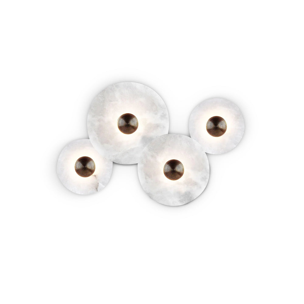 Layered Discs Celestial Alabaster Wall Lamp