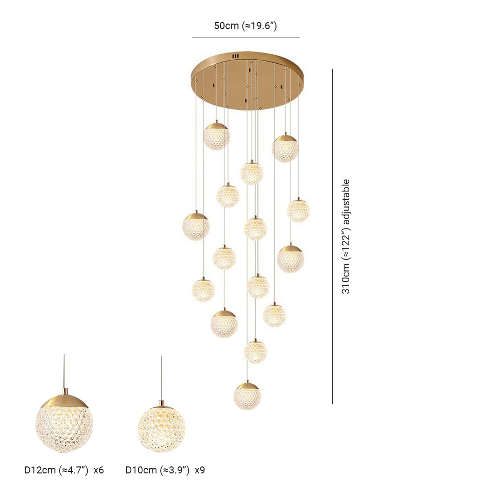 Modern Flair Pendant Light With Gold Art Deco