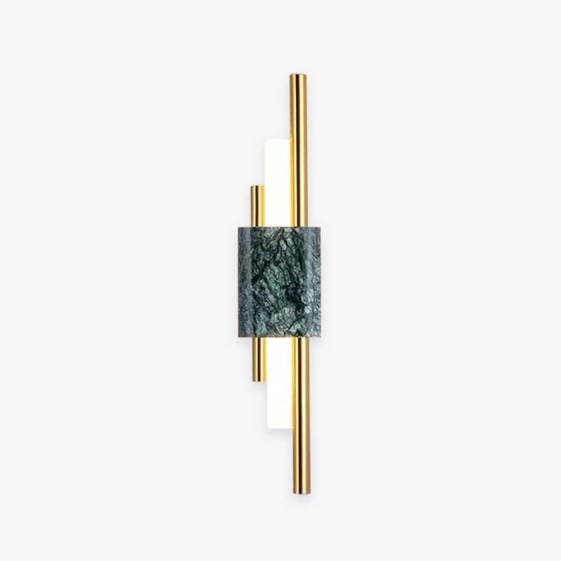 LED Wall Light With Warm White Glow In Marble And Metal