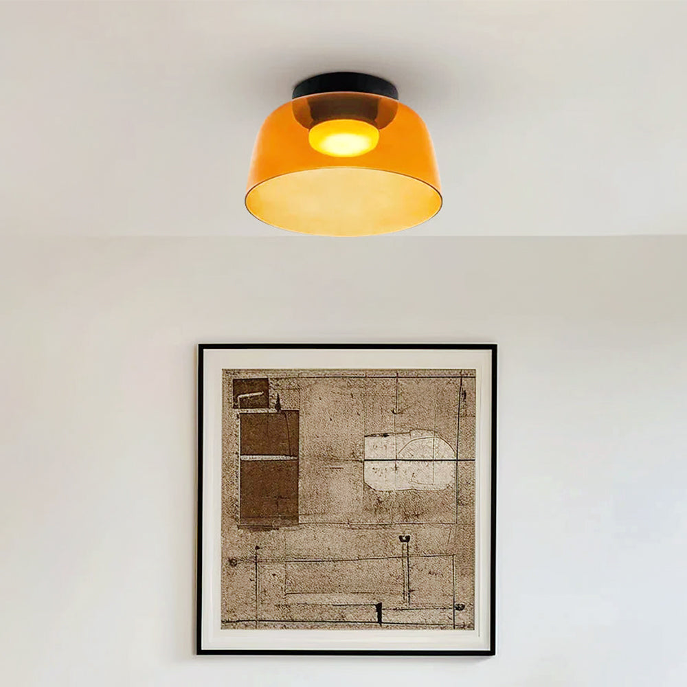 Modern Minimalist Luma Glass Flush Mount Ceiling Light