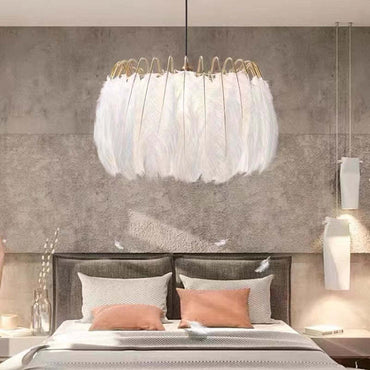 Warm Ambience And Luxurious Soft Glow Elegant Feather Pendant Light