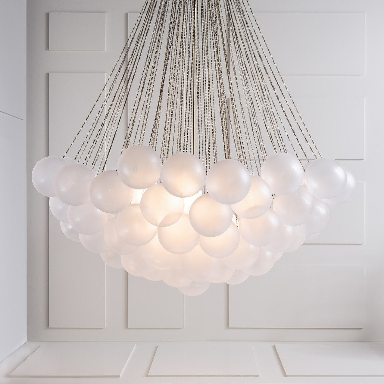 Warm Ambient Glow Frosted Glass Orbs Pendant Light